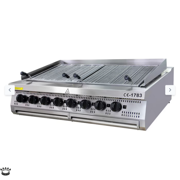  Ψησταριά Premium - 8 ζώνες - αέριο - τριπλή μονάδα - βάθος 90cm